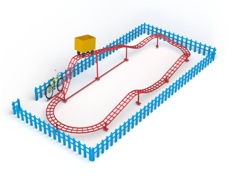 HJJ078 unpowered human roller coaster