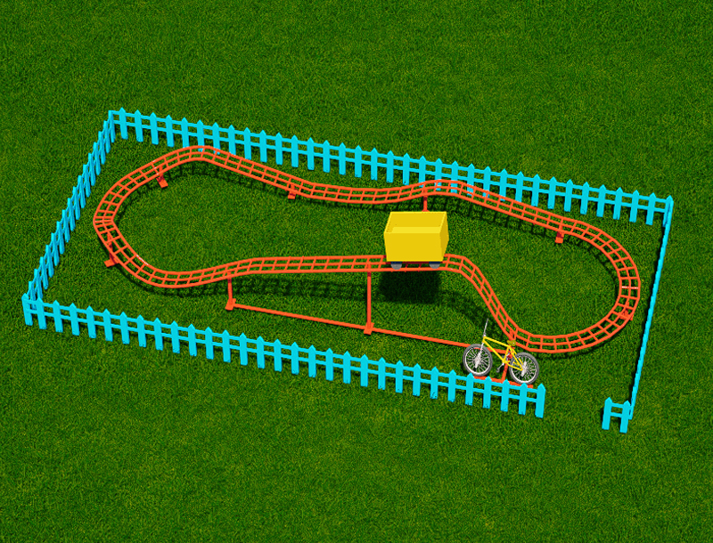 HJJ078 unpowered human roller coaster