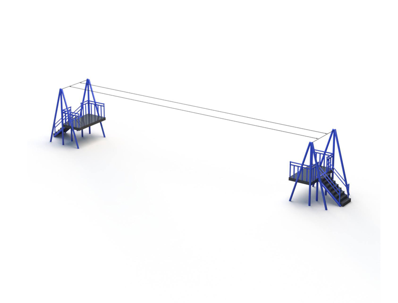 Dual Zipline Outdoor Playground Equipment