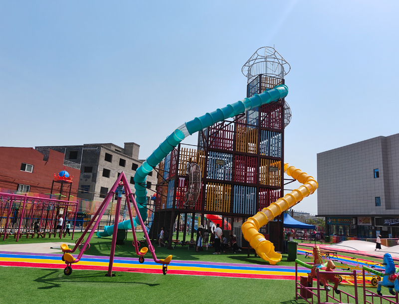 Flying Castle Large Outdoor Slide