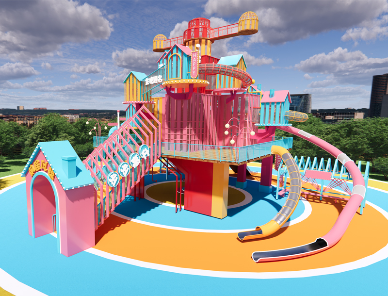 Top Scholar Building Slide Park playground equipment
