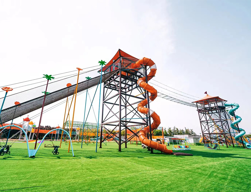 Skywalk Combination Slide large playground equipment