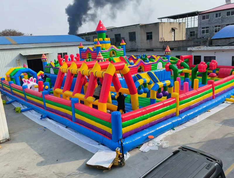 Large Inflatable Obstacle Course Castle