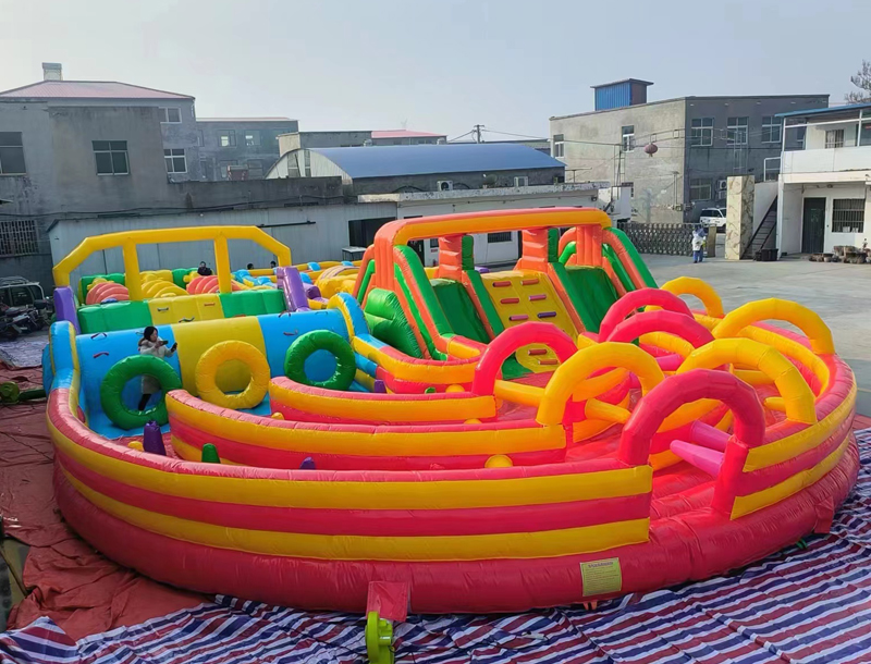 Large Inflatable Obstacle Course Castle