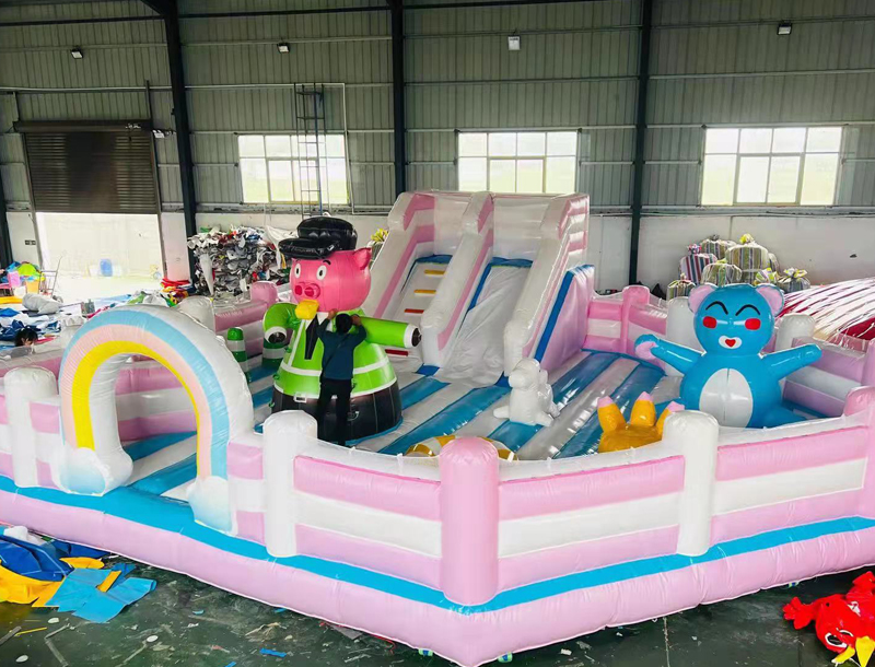 Pink Pig Inflatable Castle