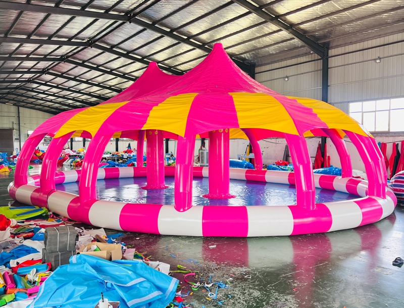 Water Park Inflatable Pool with Sunshade