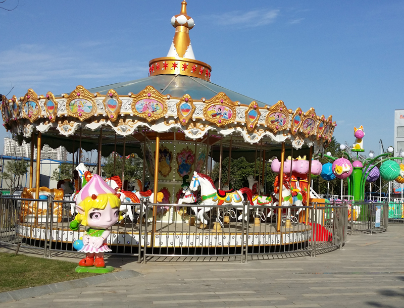 24-seat Carousel Rides in amusement park