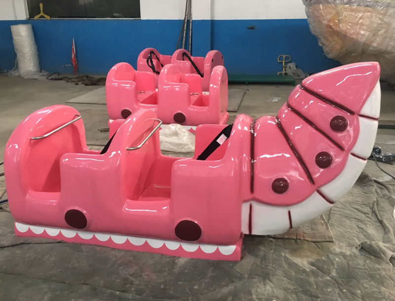 Large Green Caterpillar Amusement Park Track Train