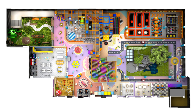 1800㎡ indoor children's playground