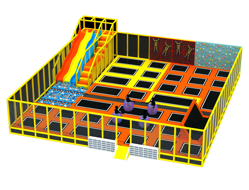 amusement park indoor jumping trampoline