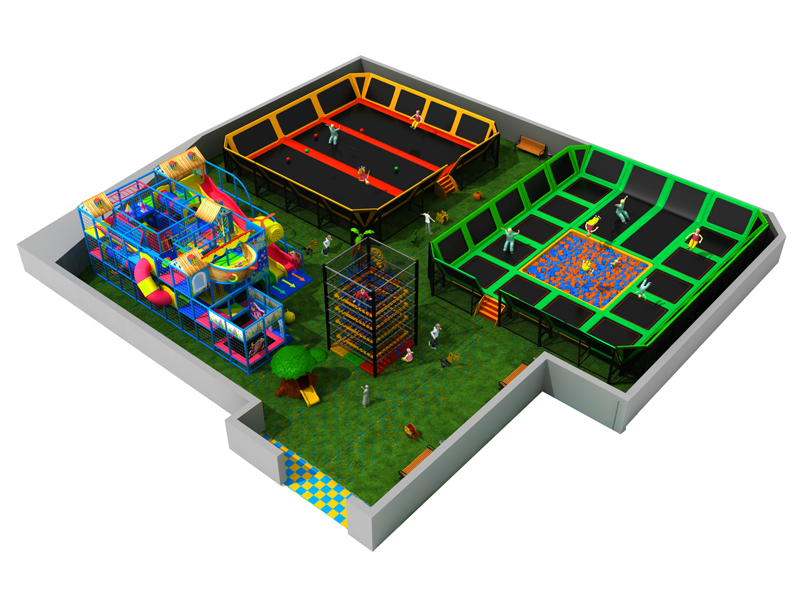 Large trampoline park equipment