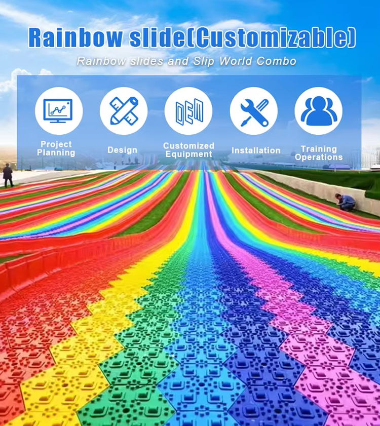 Rainbow Slide outdoor non-powered playgrounds