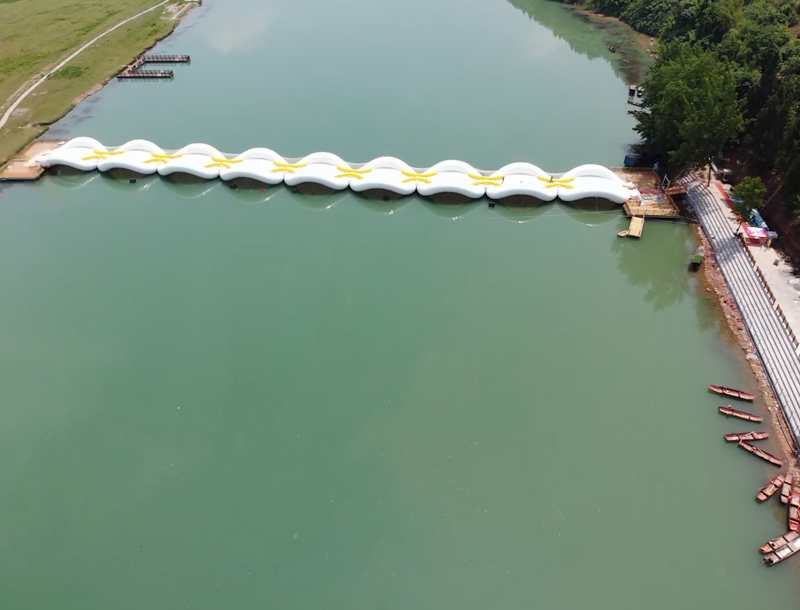 Viral Inflatable Floating Trampoline and Pontoon Play Equipment