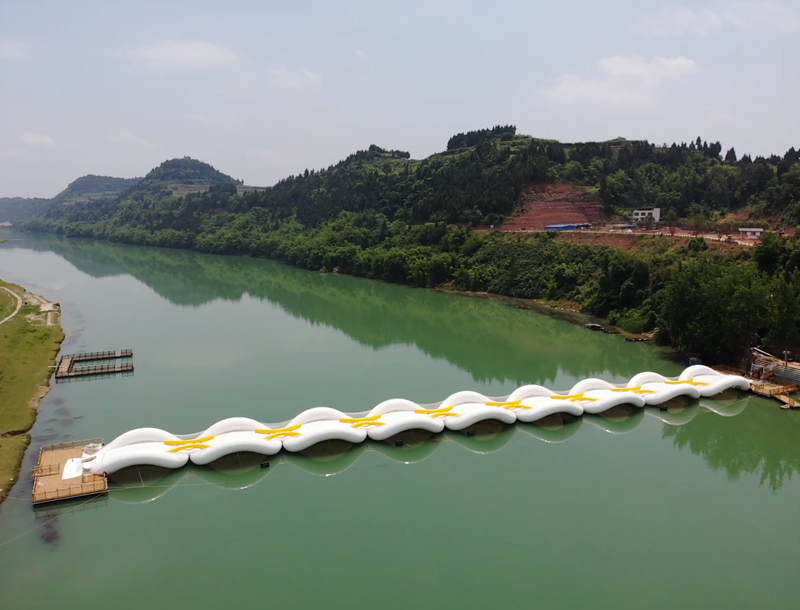 Viral Inflatable Floating Trampoline and Pontoon Play Equipment
