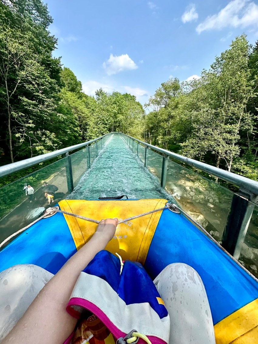 mountain glass slide park