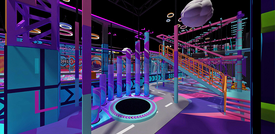 Large trampoline park equipment for sale 