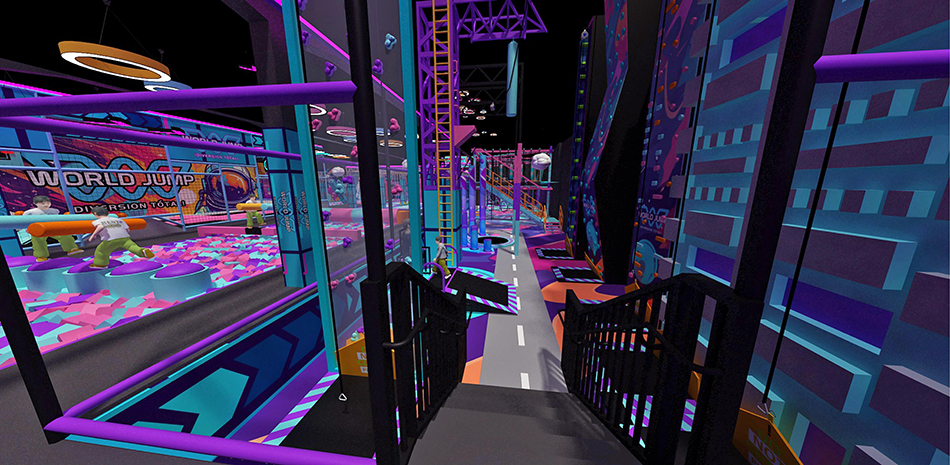 Large trampoline park equipment for sale 