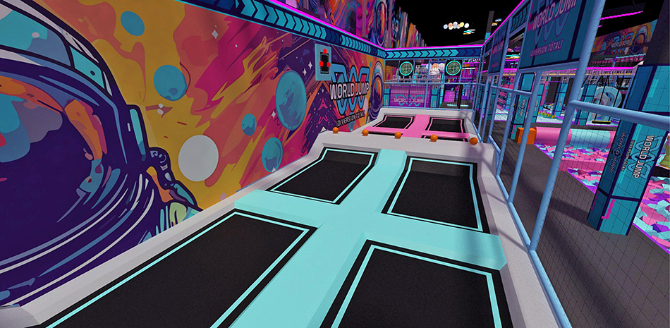 Large trampoline park equipment for sale 