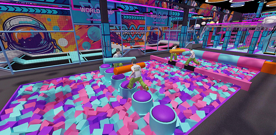 Large trampoline park equipment for sale 