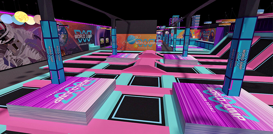 Large trampoline park equipment for sale 