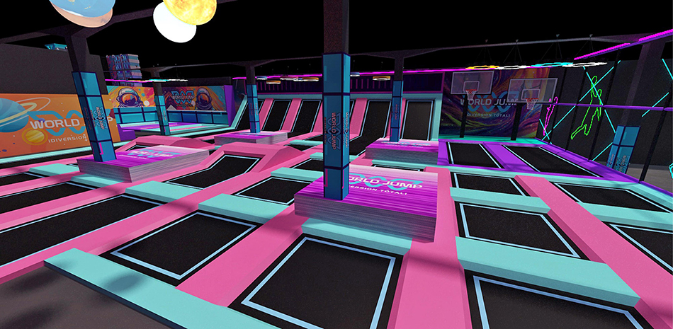 Large trampoline park equipment for sale 