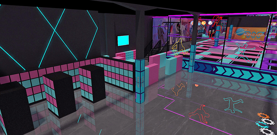 Large trampoline park equipment for sale 